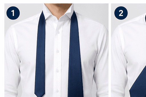 Half Windsor step 1 — start position